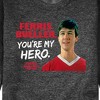Men's - Ferris Bueller's Day Off - Ferris My Hero Graphic Fleece Sweatshirt - 2 of 4
