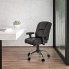Flash Furniture HERCULES Series Big & Tall 400 lb. Rated Black LeatherSoft Ergonomic Task Office Chair with Chrome Base and Adjustable Arms - 2 of 4