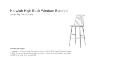 Threshold harwich high back Windsor counter height barstool Brand new I have outlet