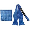 Men's Checkered 2.75" x 4.75" Adjustable 16" - 20" Freestyle Self Tie with Hankie Set - 2 of 4