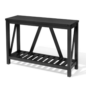Crestlive Products Entryway Table - Wood Console Table with Shelves, Farmhouse Sofa Table for Entryway, Living Room, Hallway - 1 of 4