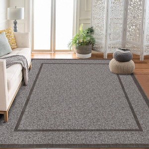 Rugs for Living Room Border Area Rug Non Slip Durable Floor Washable Carpet for High Traffic Areas Indoor Rug for Kitchen Kids Playroom - 1 of 4