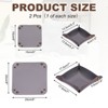 Unique Bargains Foldable Desk Organizing Key Coin Jewelry Storage Trays 7" x 7" 5.3" x 5.3" 2 Pcs - 2 of 4