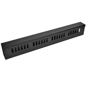 Monoprice 1U 19in Metal Rackmount Cable Management Panel, Protects Cables, Promotes Good Airflow, Easy Grouping of Cables, Cable Organization - 1 of 4