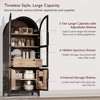 KTMBDW 71" Tall Arched Kitchen Pantry Cabinet with Door Shelves,Farmhouse Kitchen Storage Cabinet with Open&Adjustable Shelves for Kitchen,Dining Room - 4 of 4