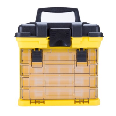 Fleming Supply Parts and Tackle Toolbox With 4 Removable Organizer Trays - Yellow/Black