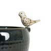 Perched Bird with Light Fountain Blue Porcelain by Foreside Home & Garden - 3 of 4