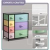 Sorbus Dresser with 7 Drawers - Storage Chest Organizer with Steel Frame, Wood Top, Handles, Fabric Bins - 3 of 4
