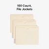 Smead File Jacket, Reinforced Straight-Cut Tab, Flat-No Expansion, Letter Size, Manila, 100 per Box (75500) - image 3 of 4