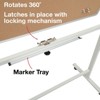 Excello Global Products 48" x 32" Reversible Whiteboard/Corkboard on Wheels (White Frame) - 4 of 4