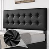 Whizmax Bed Frame with 4 Storage Drawers and Headboard, Linen Upholstered Platform Bed Frame with Wooden Slats Support, Button Tufted Design - 4 of 4