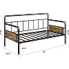 Garvee Stand-Up Twin Pop-Up Trundle Bed Frame with Locking Casters & Metal Slat Support - 2 of 4