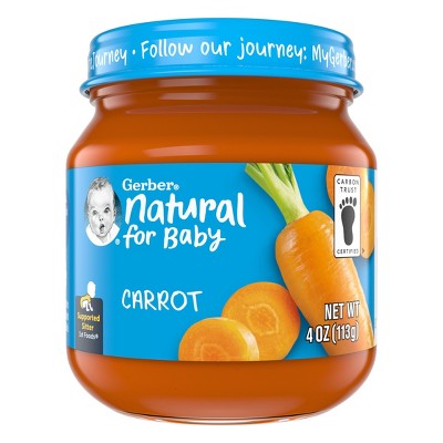 Image of Gerber 1st Food Natural Glass Carrot Baby Meals - 4oz