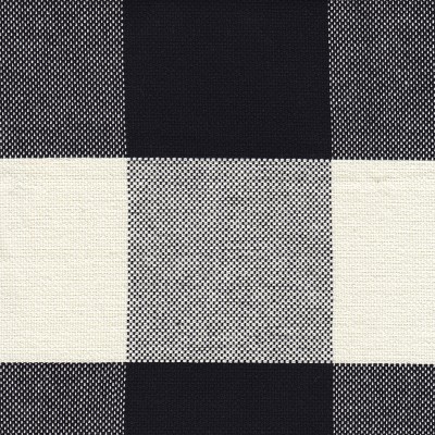 Elegant Black and White Plaid Upholstered Storage Bench with Tapered Legs