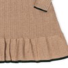 Hope & Henry Girls' Organic Long Sleeve Mock Neck Flounce Sweater Dress, Camel Heather Texture, 12-18 Months - 3 of 4