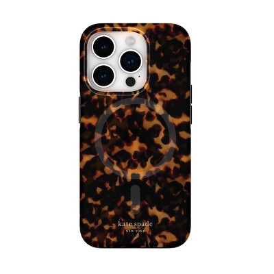 Kate Spade New York Apple iPhone 15 Pro Protective Case with MagSafe - Transparent Tortoise