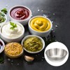 Unique Bargains Thick Stainless Steel Condiment Dishes for Kitchen Restaurant 3.2" Dia - 4 of 4