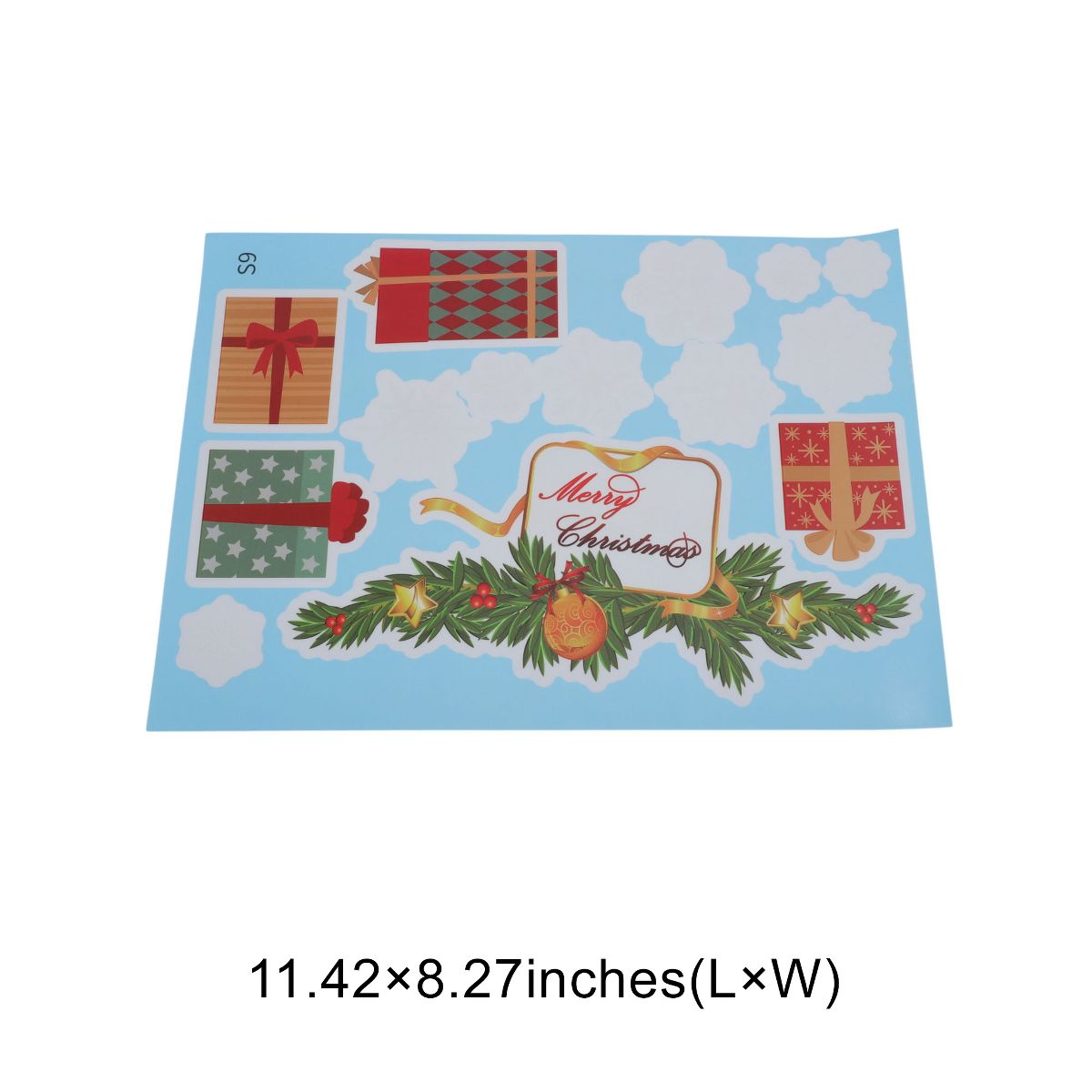 Unique Bargains Window Films Christmas Collection Stickers 1 Piece Polyvinyl Chloride Colorful 11.4"x8.3" 1Set - thumbnail 7