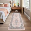Coucheta boho Vintage Rug - Washable, Non-Slip Low-Pile Floral Accent Carpet for Home & Office - 3 of 4