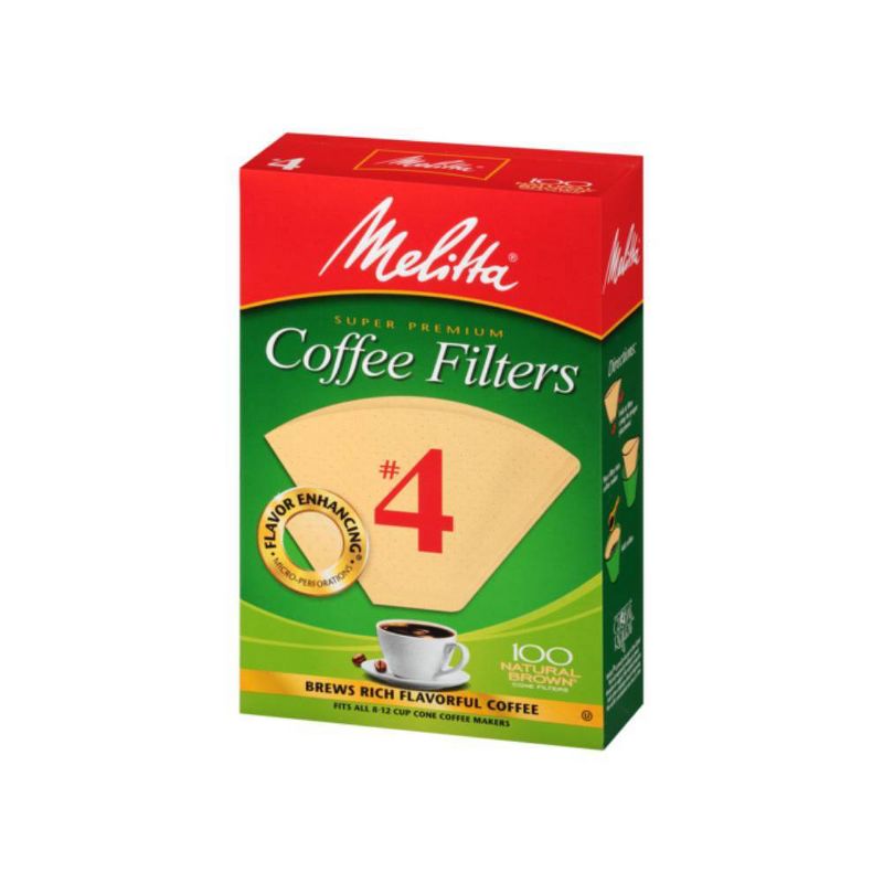 Melitta Natural Brown #4 Coffee Filter 100ct, 4 of 8