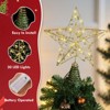 Aoibox 1 Piece 12 x 10 Inch Gold Metal Hollow Star Christmas Tree Topper with 30 Warm White LED Lights for Holiday Indoor Decor - 3 of 4