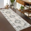 Vintage Machine Washable 2 x 6 Runner Rug with Non-Slip Backing Low Pile Stain-Resistant Medallion Rug for Hallway Entryway Kitchen Launday Bedside - 4 of 4