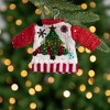 Northlight Knitted Ugly Sweater with Hanger Christmas Tree Ornament - 8" - White - 2 of 4