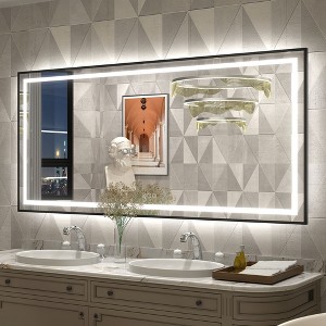 Apmir Super Bright Front & Back LED Lighted Anti-Fog Aluminum Alloy Framed Tempered Glass Bathroom/Vanity Mirror with ETL & 3-Year Warranty - 1 of 4
