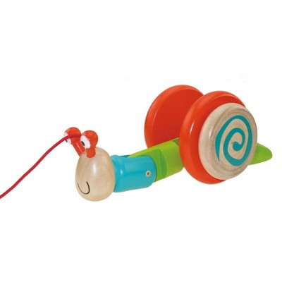 wooden snail pull toy