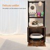 Gulches 55inch Refined Litter Box Enclosure with Storage Shelves and 2 Hanging Clothes Rack,Rustic Brown - 4 of 4