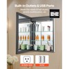 VEVOR Lighted Medicine Cabinet with Mirror, 20 x 28 in Recessed or Wall Mount, 3 Color Dimmable LED Bathroom Medicine Cabinet, Black - 3 of 4