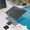 PURPLE LEAF Deluxe Aluminum Outdoor Patio Umbrella Square Cantilever Umbrellas - 4 of 4