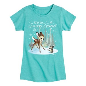 Girls' - Disney - Christmas - Up To Snow Good Fitted Short Sleeve Graphic T-Shirt - 1 of 4