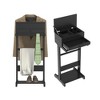 Wood Mens Valet Stand,Freestanding Suit Stand& Clothes Butler Valet Stand with Hanger, Tie&Belt Hooks - 2 of 4