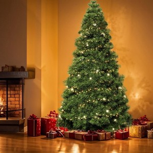 4.5 Ft Pre-lit Green Artificial Spruce Christmas Tree with 347 Branch Tips and 120 Incandescent Lights - 1 of 4