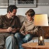 Itopfox Black Farmhouse Table Lamps Set of 2 with USB A+C Charging Ports, Industrial Nightstand Lamps for Bedroom & Living Room, Dual-Lighting Design - 3 of 4