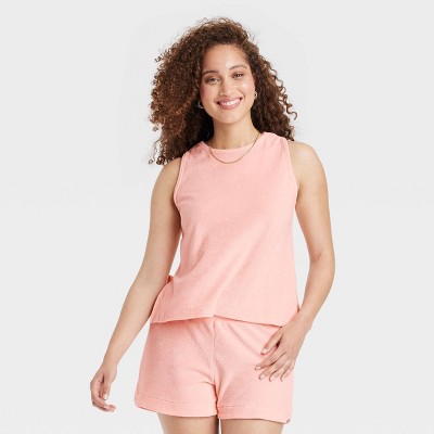 Women's Terry Tank Top - A New Day™ Blush