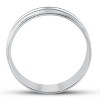 Pompeii3 6MM Solid 14k White Gold Mens Hand Carved High Polished Wedding Band Mens Ring - 3 of 4