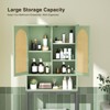 Rattan Over The Toilet Storage Cabinet, Tall Storage Shelves Wood Rack - 3 of 4