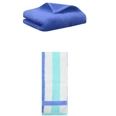 REGALWOVEN Cotton Absorbent Soft Decorative Hand Towels 13" x 30"/13" x 29" 2 Pcs