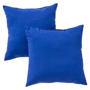Kensington Garden 2pk 17"x17" Square Outdoor Throw Pillows - 1 of 4