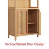 VANIRROR Bamboo Buffet Storage Cabinet, Freestanding Sideboard Cabinet With Slatted Door For Bathroom, Living Room, Bedroom, Hallway, Natural Color - 4 of 4