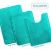 Hearth & Harbor Bathroom Rugs, Ultra Soft Velvet Memory Foam Bath Mats with PVC Backing - 3 of 4