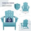 Hyleory Folding Adirondack Chair Outdoor, HDPE Patio Accent Chair - 4 of 4