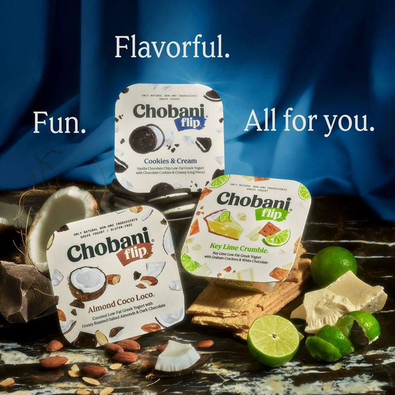 Chobani Flip Key Lime Crumble Low Fat Greek Yogurt - 4ct/4.5oz Cups, 6 of 12