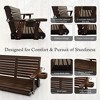Fortune Candy Wooden Porch Swing 2-Seater/3-Seater for Outdoor Patio Garden Yard (5 ft.) - 3 of 4