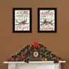 Whisen "All Hearts Come Home for Christmas" 2-Piece Wall Art by Artisan Cindy Jacobs, Ready to Hang Framed Print, Black Frame - Multicolor - 3 of 4