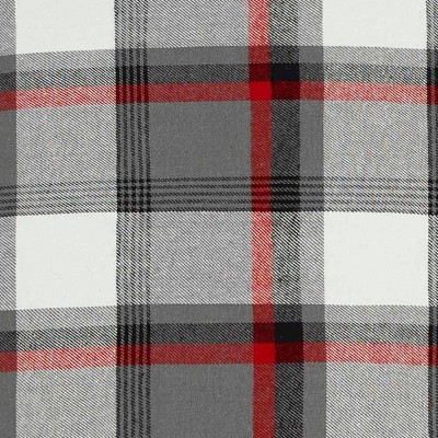 Eddie Bauer Cozy Plaid Sherpa 18" Square Throw Pillow in Gray and Red