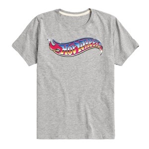 Boys' - Hot Wheels - 80's Chrome Flaming Logo Short Sleeve Graphic T-Shirt - 1 of 4
