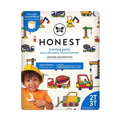 The Honest Company Training Pants Construction Zone Size 2T-3T - 26ct